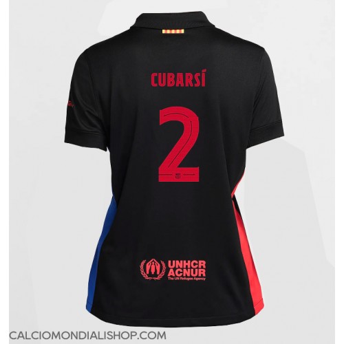 Maglie da calcio Barcelona Pau Cubarsi #2 Seconda Maglia Femminile 2024-25 Manica Corta